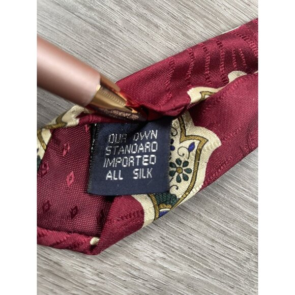 Michael Jacobs Collection for Nordstrom Men’s Red Floral / Paisley Tie - Picture 3 of 6